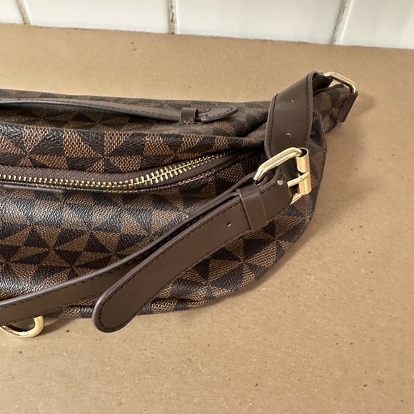 NO BRAND Woman Brown patterned travel activewear casual fanny pack one size - Picture 5 of 10